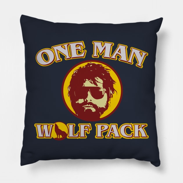 One Man Wolf Pack v2 Pillow by Meta Cortex