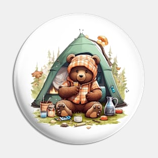 Camping Bear #6 Pin