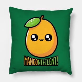 Mangonificent! Cute Mango Pun Pillow