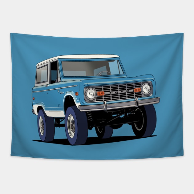 Ford Bronco in blue Tapestry by Webazoot