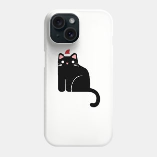 Christmas cat with a Santa hat Phone Case