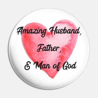 Husband, Father, & Man of God Pin