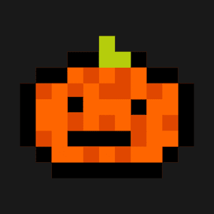 Kawaii Pixel Pumpkin Halloween Jackolantern T-Shirt