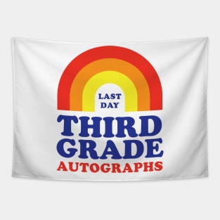 Last Day of School Autograph Third Grade Signing Rainbow Tapestry