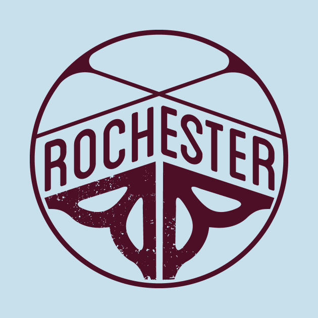 Rochester Flower Logo - burgundy by todd_stahl_art