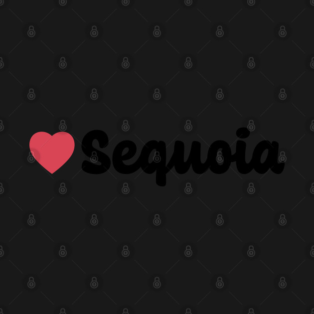 Discover Sequoia Heart Script - Sequoia - T-Shirt