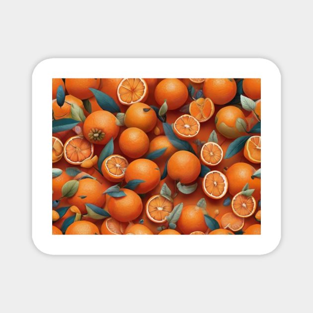 Orange Pattern Harvest Field Product Vintage Since Retro Magnet by Flowering Away