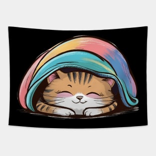 Cute Sleeping cat Tapestry