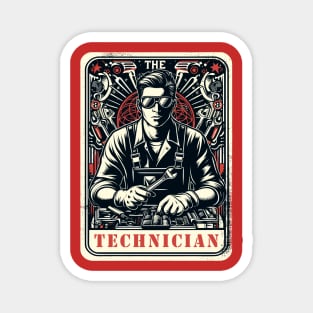 The Technician Magician Handyman Engine Fixer Tarot Card Pun Magnet