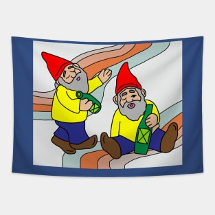 Funny Dwarf Garden Gnome Tapestry