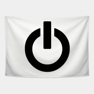 Power Button (black) Tapestry