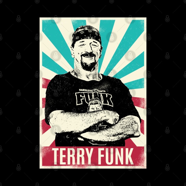 Vintage Retro Terry Funk Wrestling by Bengkel Band