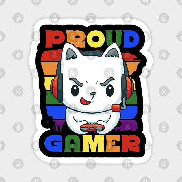 Proud Gamer Gaymer Lesbian LGTBQ Magnet by Emmi Fox Designs