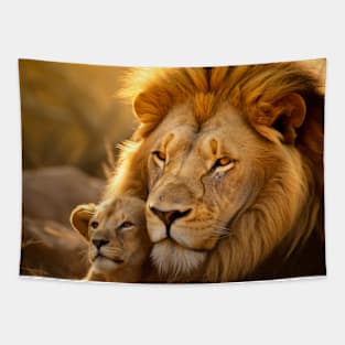 Lion Animal Wild Beauty Freedom Wilderness Enchanting Tapestry