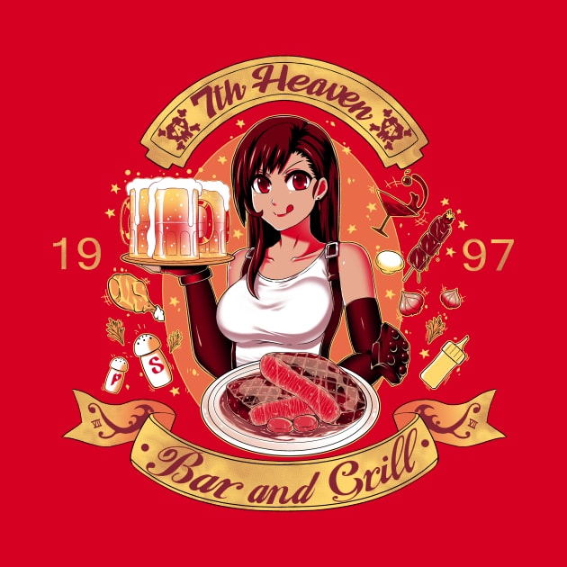 7th heaven bar and grill by CoinboxTees