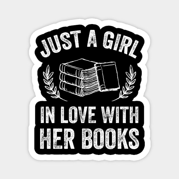 Just a girl in love with her books Magnet by captainmood