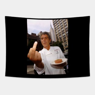 Anthony Bourdain middle finger Tapestry