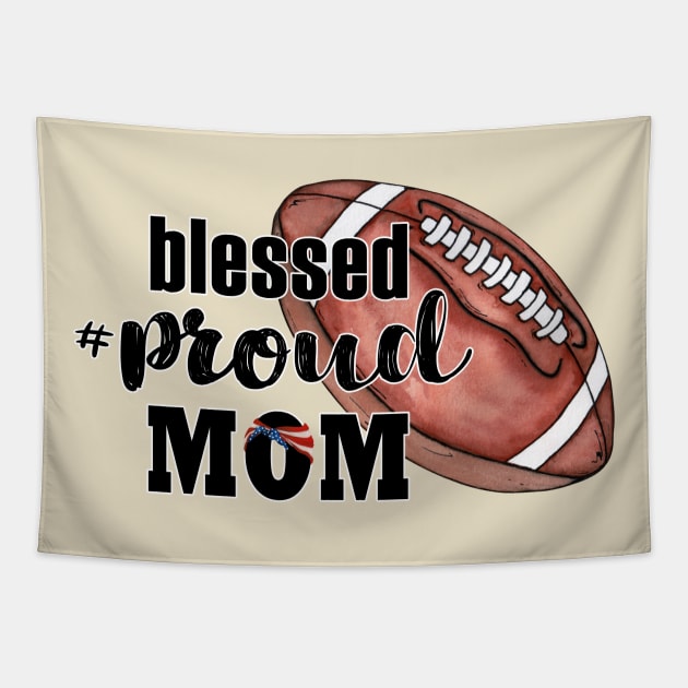 Football MOM Tapestry by Designs by Ira