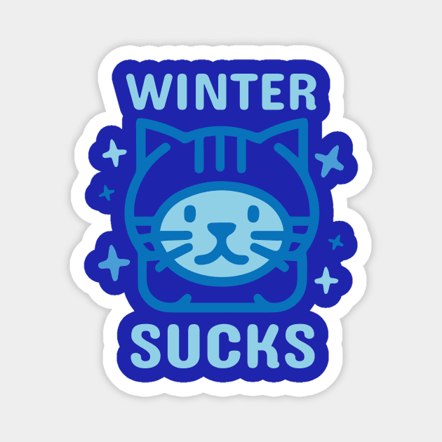 Cute Kitten Thinks Winter Sucks Magnet by ArtOnTheRun