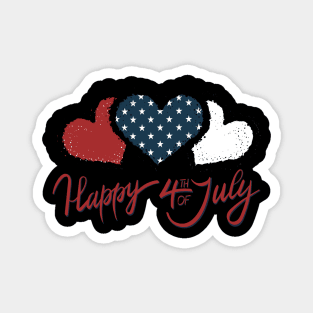 Happy 4th of July USA American Flag Magnet