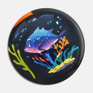 Underwater cartoon design Pin