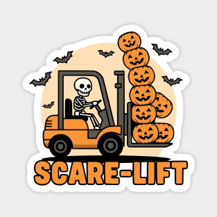 Scare-Lift – Skeleton Forklift Pumpkin Stack Magnet
