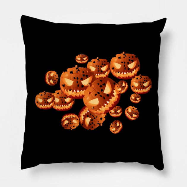 Pumpkin Halloween it's coming Pillow by Gun&One