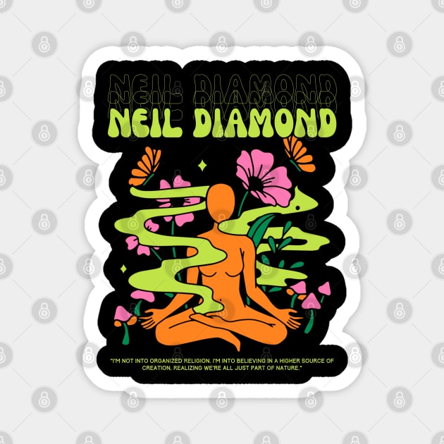 Neil Diamond // Yoga Magnet by Mamamiyah