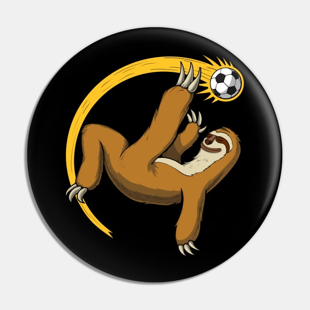 Sloth Soccer Player Pin by underheaven