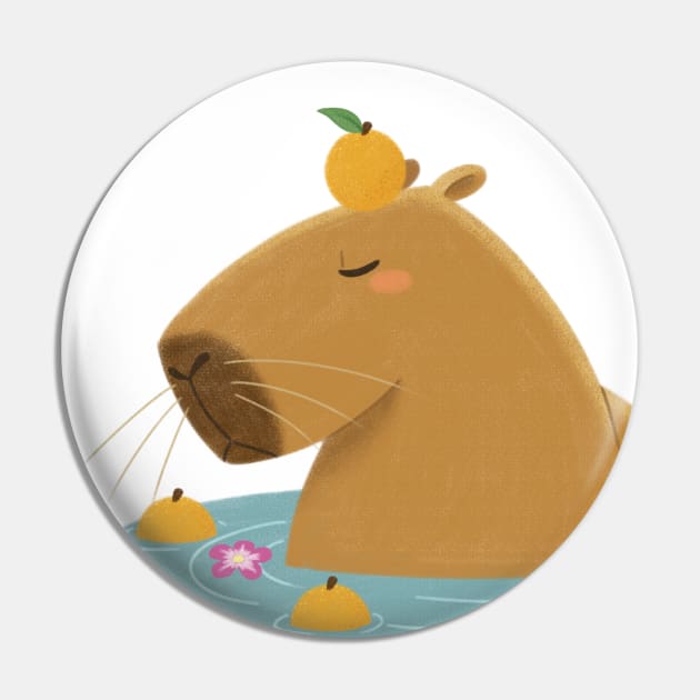 Capybara Pin by AmalteaOlenska