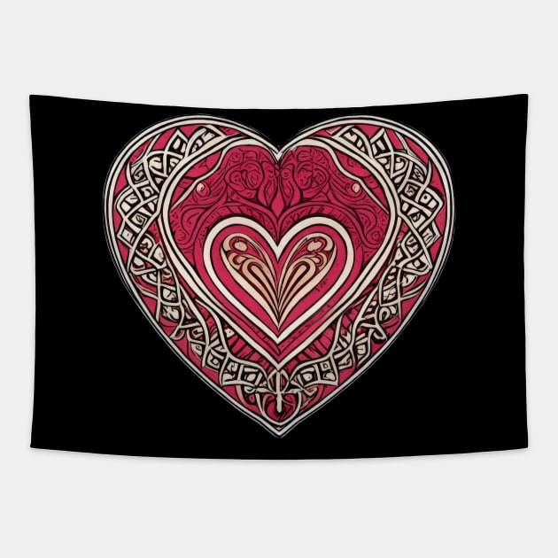 Colorful heart design | Tapestry by Subconscious Pictures