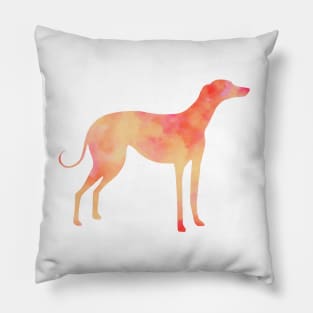 Yellow and orange Greyhound dog Pillow