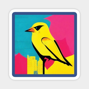 Colourful Canary Abstract Magnet