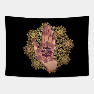 Chai tea lover henna tattoo Tapestry