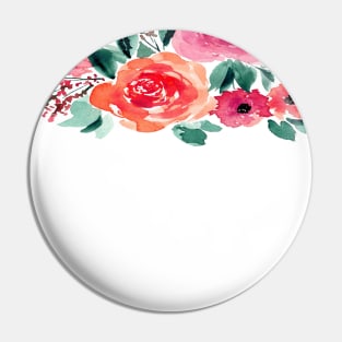 Pink floral Pin