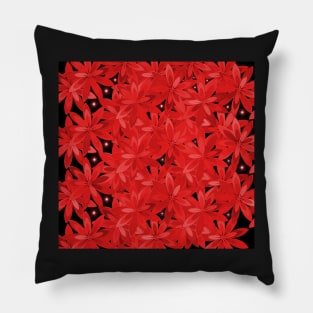 Multitude of flowers in red Pillow