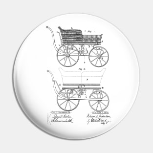 Baby Carriage Vintage Patent Drawing Pin