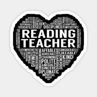 Reading Teacher Heart Magnet