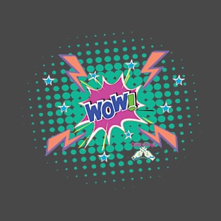 Wow "just Wow" Retro Color T-Shirt