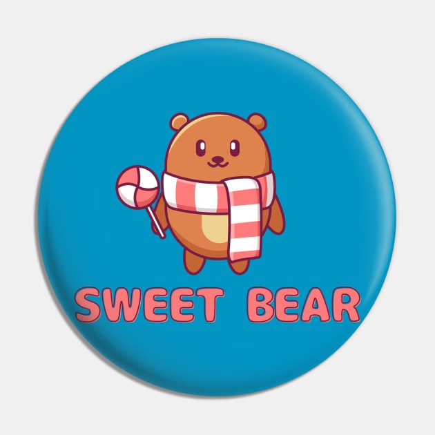 Sweet Bear Pin by Art By Bear