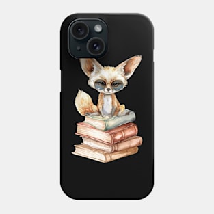 Fennec Fox And Books Phone Case