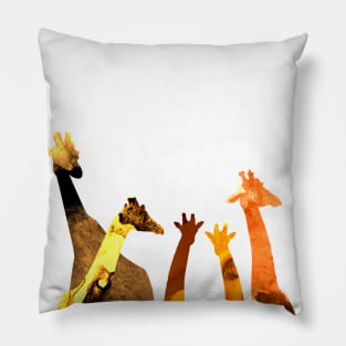 Safari animal giraffe silhouette Pillow