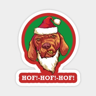 christmas santa dog Magnet