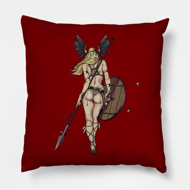 Valkyrie of Ravens Pillow by ValhallaBlack