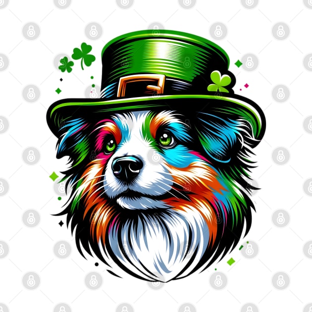 Miniature American Shepherd Enjoys Saint Patrick's Day by ArtRUs