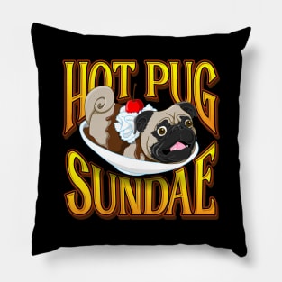 Hot Pug Sundae Pillow