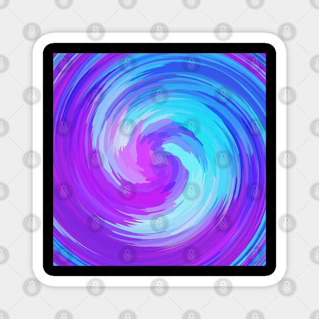 Swirl of Crystal Lines Of Purples and Blue Magnet by Peaceful Space AS