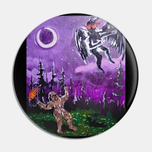 Mothman Vs. Bigfoot Pin