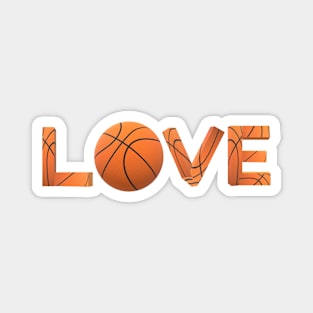 Basketball Love Statement for Basketball Fans (White Background) Magnet