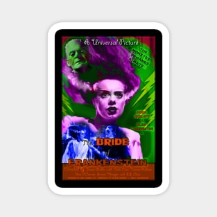 The Bride of Frankenstein Faux Retro Movie Poster Magnet